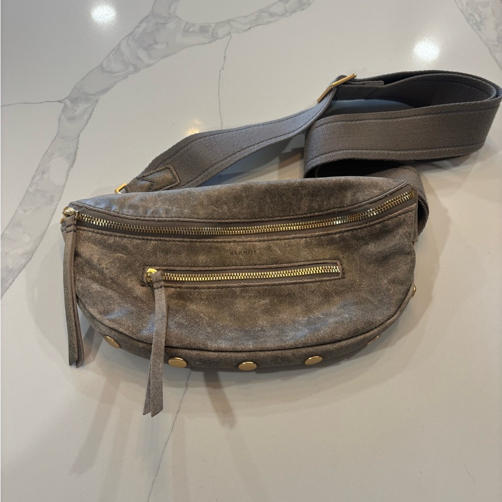 Hammit Gray Leather crossbody Bag